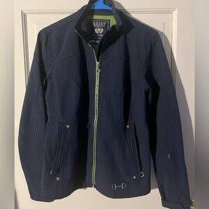 Ariat Women’s Navy Blue And Green Zip-Up Jacket Women’s Size Medium